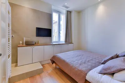 Un ou plusieurs lits dans un hébergement de l'établissement Luxury Apartment - Heart of Cannes - Rue d'Antibes