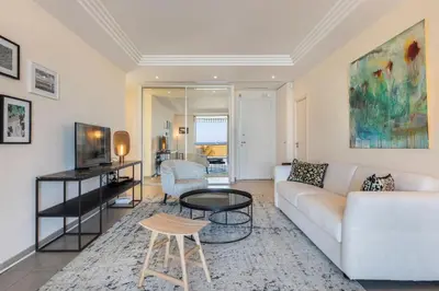 Coin salon dans l'établissement REF 1426 - Cannes Croisette - Sea view apartment for rent