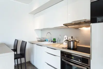 Cuisine ou kitchenette dans l'établissement Villa Velvet