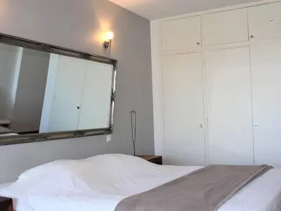 Un ou plusieurs lits dans un hébergement de l'établissement Appartement 3P avec terrasse et parking, Villeneuve-Loubet Plage - FR-1-252A-63