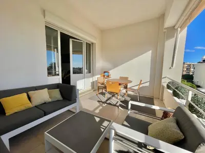 Coin salon dans l'établissement Gallia Park by Welcome to Cannes