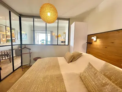 Un ou plusieurs lits dans un hébergement de l'établissement Gallia Park by Welcome to Cannes