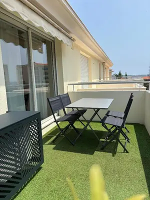 Terrasse ou espace extérieur de l'établissement Super T2 Rénové Aperçu Mer Toutes Commodités