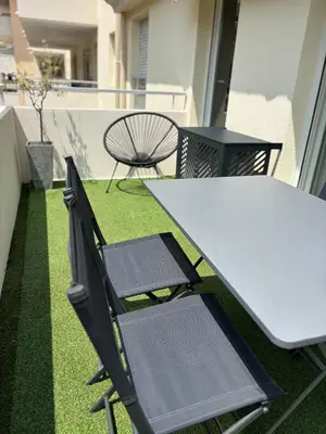 Terrasse ou espace extérieur de l'établissement Super T2 Rénové Aperçu Mer Toutes Commodités