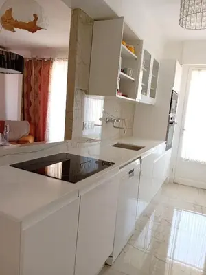 Cuisine ou kitchenette dans l'établissement LUXURY APARTMENT between ANTIBS and CROISETTE