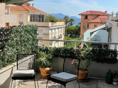 Balcon ou terrasse dans l'établissement Le Ponteil plage