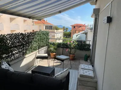 Balcon ou terrasse dans l'établissement Le Ponteil plage