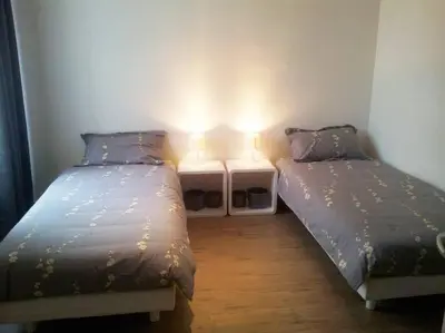 Un ou plusieurs lits dans un hébergement de l'établissement Lovely one bedroom apartment Gambetta Cannes