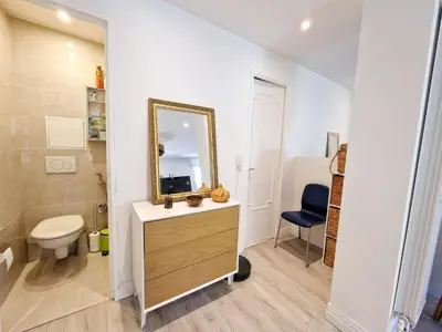 Salle de bains dans l'établissement Cannes Appartement Palais Festivals