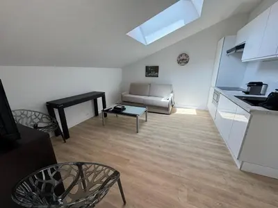 Cuisine ou kitchenette dans l'établissement La Fontaine