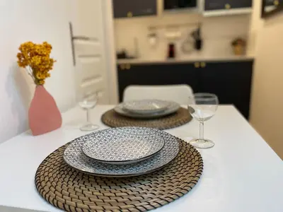 Cuisine ou kitchenette dans l'établissement Nice Renting - FERSEN - 2 Rooms Vieil Antibes - AC - Safranier - Big Terrace
