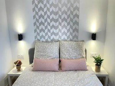Un ou plusieurs lits dans un hébergement de l'établissement Nice Renting - FERSEN - 2 Rooms Vieil Antibes - AC - Safranier - Big Terrace