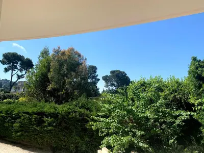 Jardin de l'établissement Cannes center parking very calm California neighborhood