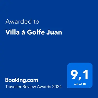Certificat, récompense, panneau ou autre document affiché dans l'établissement Villa à Golfe Juan
