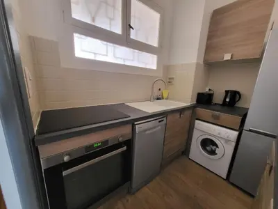 Cuisine ou kitchenette dans l'établissement LE COLOMBIER STUDIO