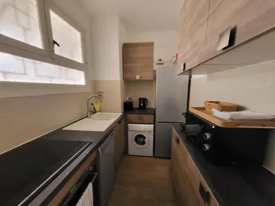 Cuisine ou kitchenette dans l'établissement LE COLOMBIER STUDIO