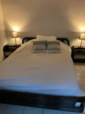 Un ou plusieurs lits dans un hébergement de l'établissement Flat in Juan