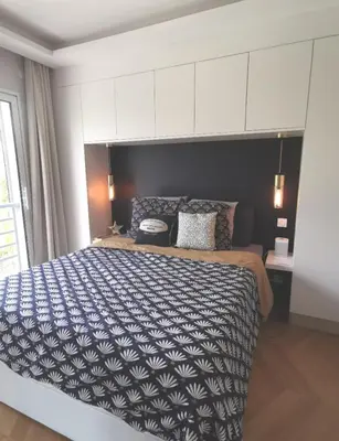 Un ou plusieurs lits dans un hébergement de l'établissement Perfect place to stay In Juan-les-Pins