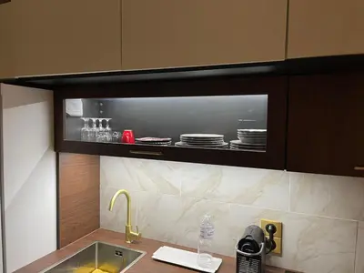 Cuisine ou kitchenette dans l'établissement Studio Ipanema