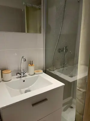 Salle de bains dans l'établissement Studio Ipanema