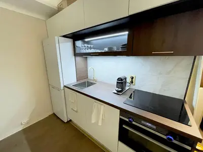 Cuisine ou kitchenette dans l'établissement Studio Ipanema