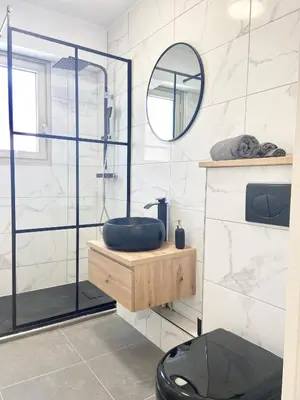 Salle de bains dans l'établissement Excellent emplacement: plein cœur de ville, Croisette et rue d’Antibes