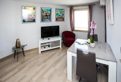 Télévision ou salle de divertissement dans l'établissement Cannes Studio Centre GAMBETTA
