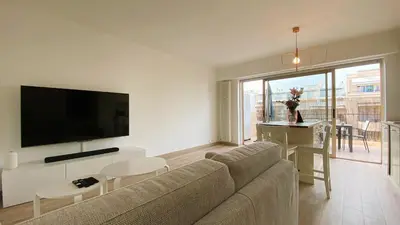Télévision ou salle de divertissement dans l'établissement T2 Bricka La Terrasse de la plage, Moderne, équipé, Lumineux