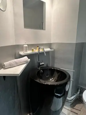 Salle de bains dans l'établissement Appt lumineux et spacieux au cœur de Cannes