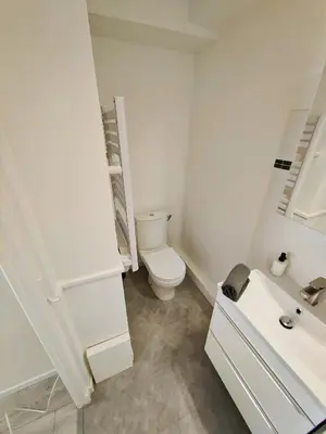 Salle de bains dans l'établissement BEL AIR - Studio, Proche centre, WIFI, Climatisation