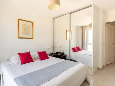 Un ou plusieurs lits dans un hébergement de l'établissement Apartment bel horizon by Interhome