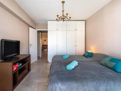 Un ou plusieurs lits dans un hébergement de l'établissement Apartment Le Valencia by Interhome