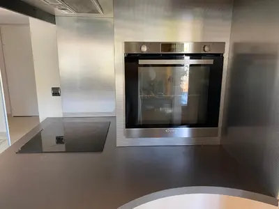 Cuisine ou kitchenette dans l'établissement Villa Galateias, un coin de Paradis, superbe vue avec piscine privée