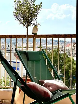 Balcon ou terrasse dans l'établissement RoofTop Apartement - Quartier Croisette - Esc'Appart