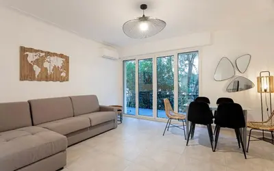 Coin salon dans l'établissement Appart 2 pièces Cannes Croisette-Martinez