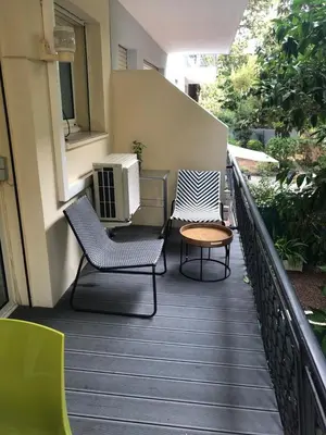 Coin salon dans l'établissement Appart 2 pièces Cannes Croisette-Martinez