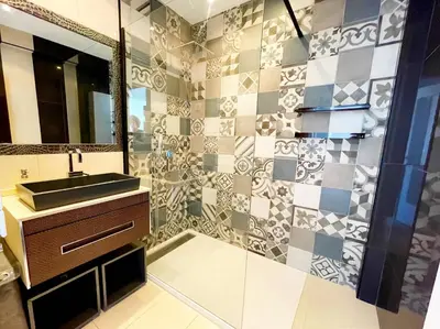 Salle de bains dans l'établissement Le Chaville
