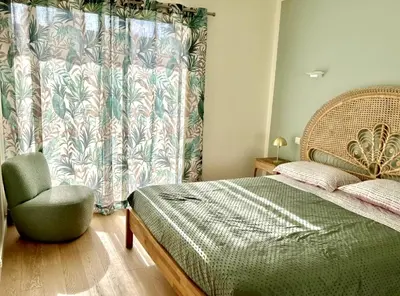 Un ou plusieurs lits dans un hébergement de l'établissement Bella vista luxe 2 chambres