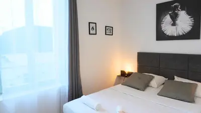 Un ou plusieurs lits dans un hébergement de l'établissement Proche Carlton & Croisette, Appartement 101 - Palmazur Vacances