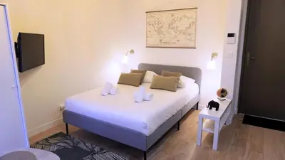 Un ou plusieurs lits dans un hébergement de l'établissement Proche Carlton & Croisette, Appartement 103