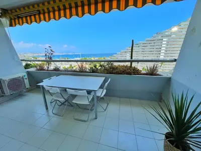 Balcon ou terrasse dans l'établissement #901 MARINA RIVIERA BAY - Studio vue Mer et Port Panoramique