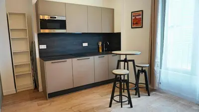 Cuisine ou kitchenette dans l'établissement Proche Carlton & Croisette, Appartement 203 - Palmazur Vacances