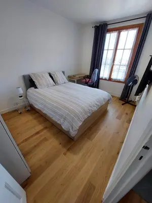 Un ou plusieurs lits dans un hébergement de l'établissement Cannes centre, super cosy apartment near everything