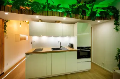 Cuisine ou kitchenette dans l'établissement 06K3 - La Pagoda Unique et atypique à 30 m de la mer
