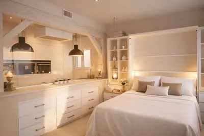 Un ou plusieurs lits dans un hébergement de l'établissement Palm Paradise # Luxe - Vue Mer - Port et Plage à Pied