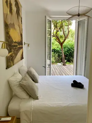 Un ou plusieurs lits dans un hébergement de l'établissement Cannes - L'Oustaou