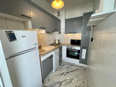 Cuisine ou kitchenette dans l'établissement Le CHOUTA BEACH