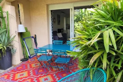 Jardin de l'établissement Nice studio 30 m with terrace and pool