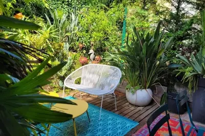 Jardin de l'établissement Nice studio 30 m with terrace and pool