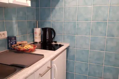 Cuisine ou kitchenette dans l'établissement Studio at -La Croisette- Cannes - BEACH GARDEN -